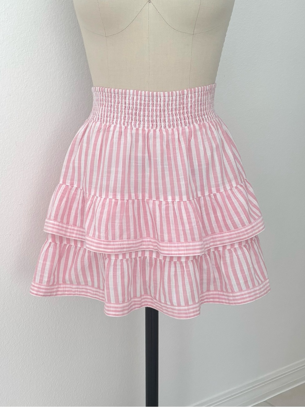 Vineyard Vines Outlet Vineyard Stripe Tiered Skirt NWT Palm Beach Pink L